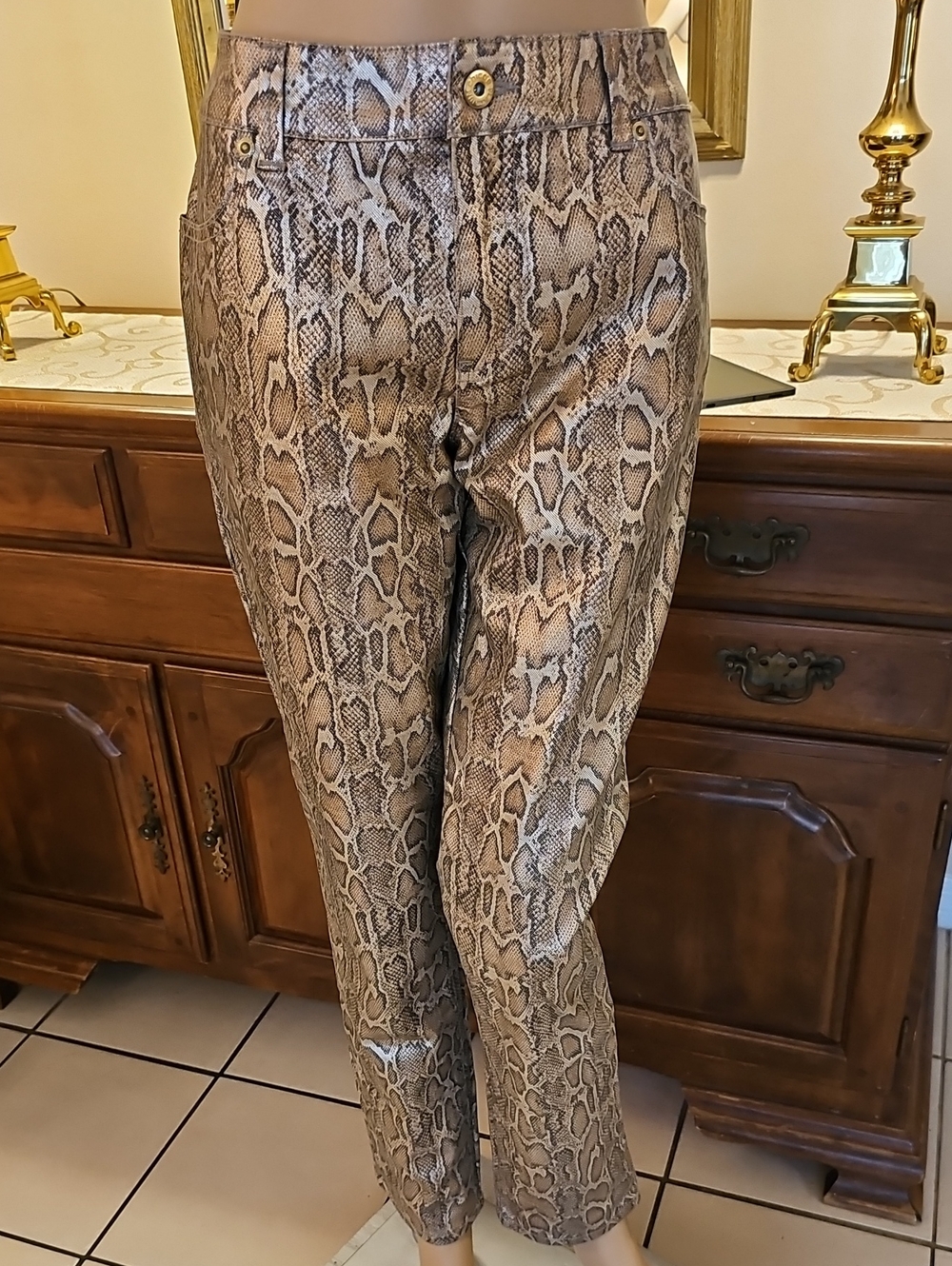 Chico's Python Platinum Denim Jeans